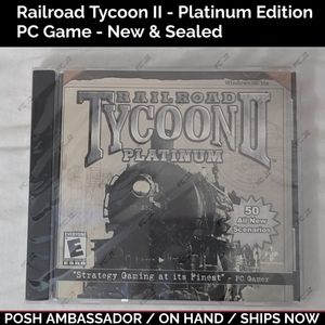 Railroad Tycoon II - Platinum Edition PC Game (Windows 98/ME) - NEW & SEALED
